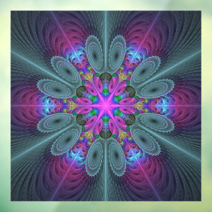 Mandala Colourful Spiritual Fractal Art With Pink