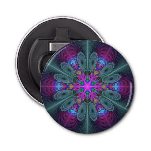 Mandala Colourful Striking Fractal Art Kaleidoscop Bottle Opener