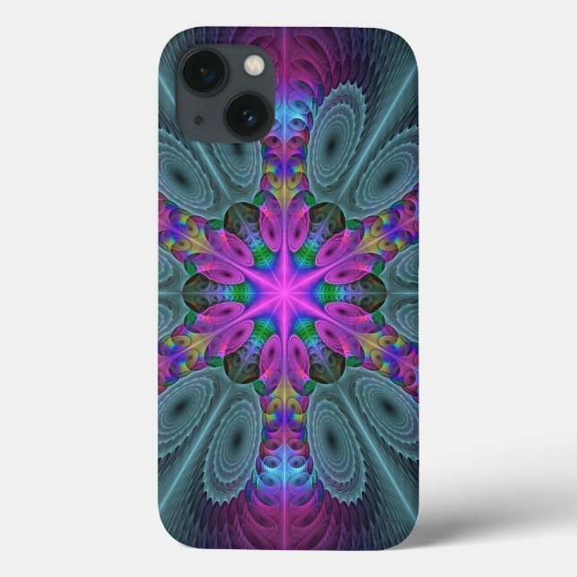 Mandala Colourful Striking Fractal Art Kaleidoscop Case-Mate iPhone Case (Back)