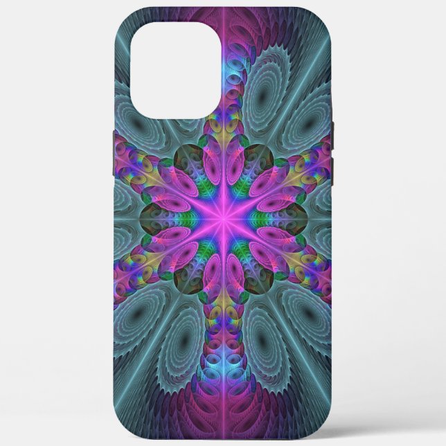 Mandala Colourful Striking Fractal Art Kaleidoscop Case-Mate iPhone Case (Back)