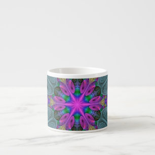 Mandala Colourful Striking Fractal Art Kaleidoscop Espresso Cup