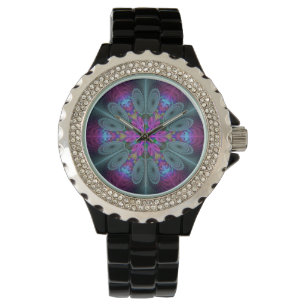 Mandala Colourful Striking Fractal Art Kaleidoscop Watch