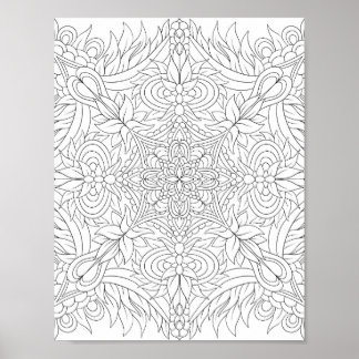 Mandala Colouring Poster