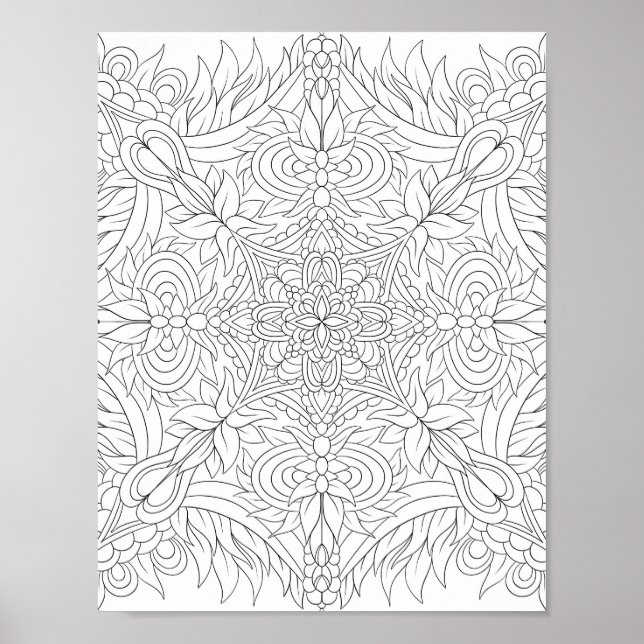 Mandala Colouring Poster (Front)