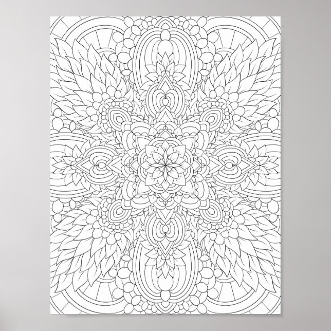 Mandala Colouring Poster (Front)