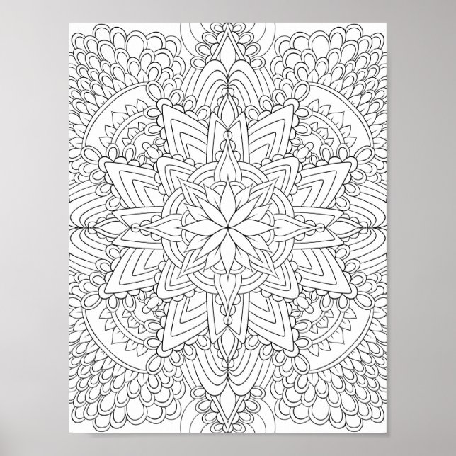 Mandala Colouring Poster (Front)