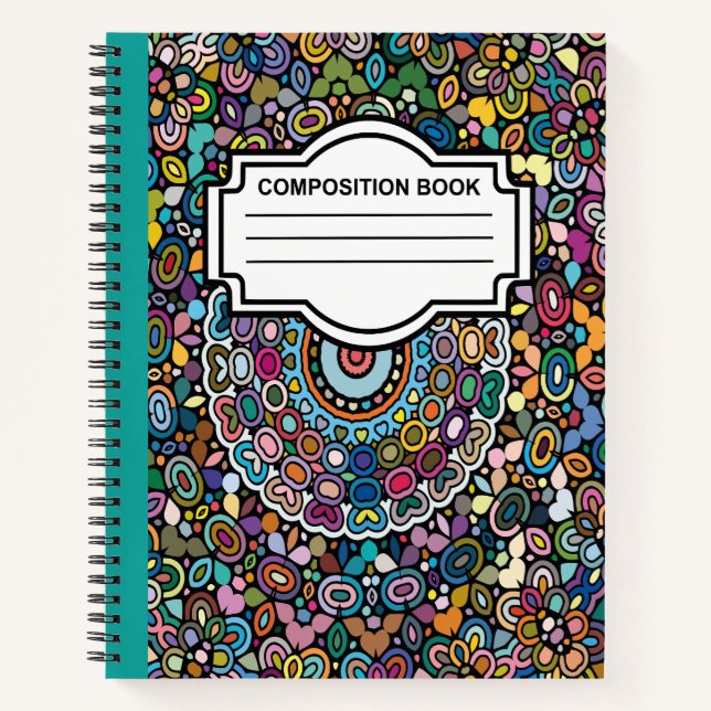 Mandala Composition Notebook Spiral (Front)