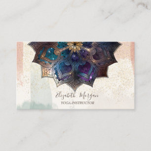 Mandala,Confetti Watercolor Brush Stroke   Business Card