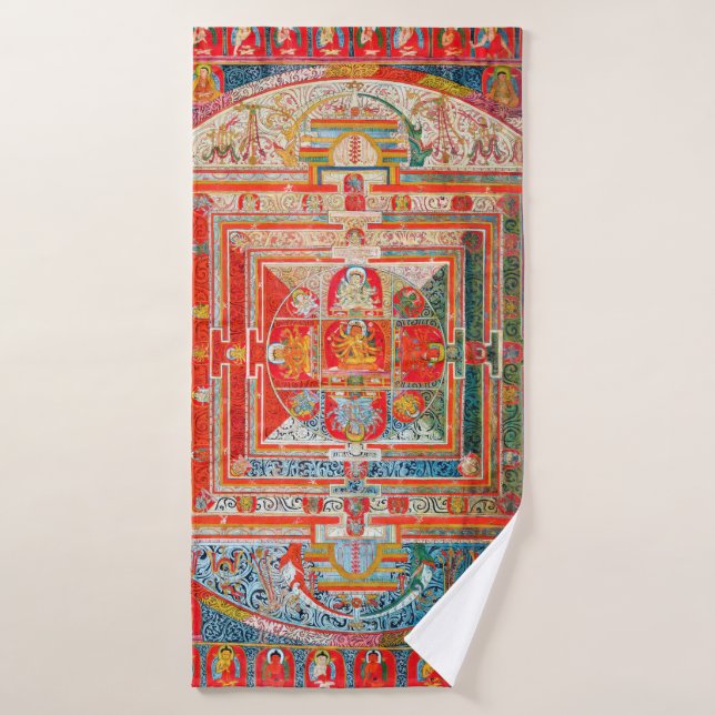 Mandala Cosmic Diagram for Meditation Bath Towel (Bath Towel)