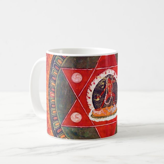 Mandala Cosmic Diagram for Meditation Coffee Mug (Front Left)