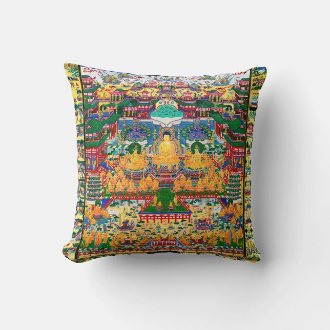 Mandala Cosmic Diagram for Meditation Cushion (Front)
