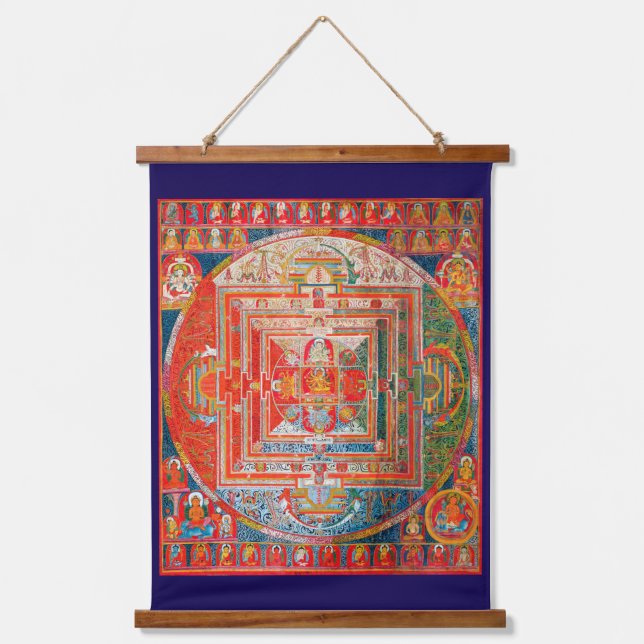Mandala Cosmic Diagram for Meditation Hanging Tapestry (Front)