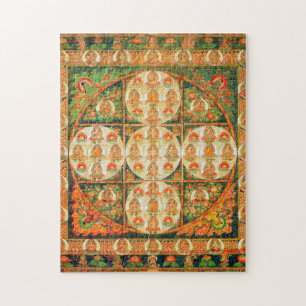 Mandala Cosmic Diagram for Meditation Jigsaw Puzzle