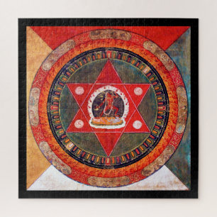 Mandala Cosmic Diagram for Meditation Jigsaw Puzzle