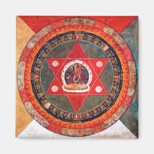Mandala Cosmic Diagram for Meditation Magnet