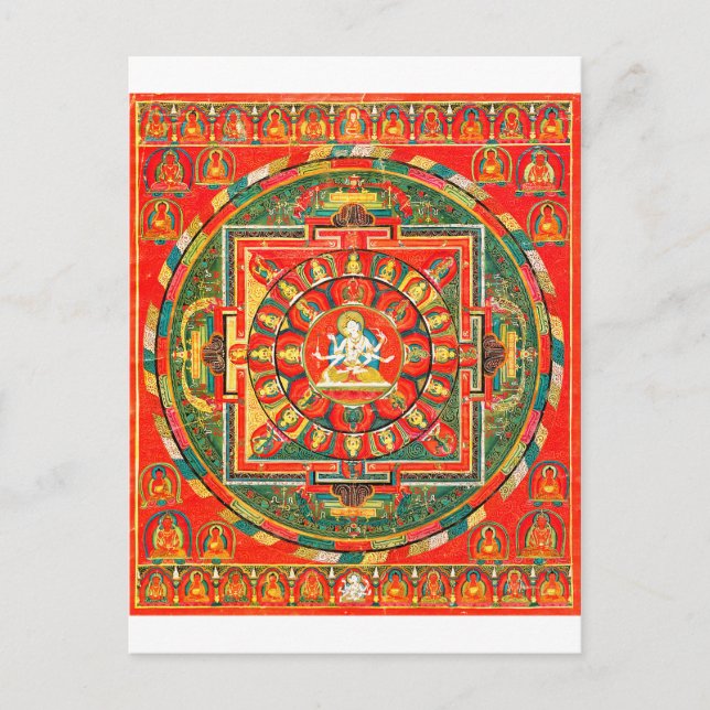 Mandala Cosmic Diagram for Meditation Postcard (Front)