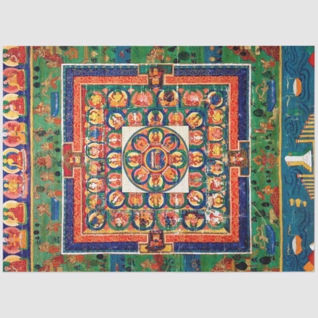 Mandala Cosmic Diagram for Meditation Tissue Paper (Front)
