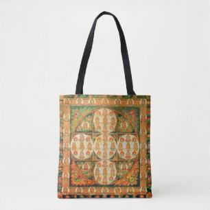 Mandala Cosmic Diagram for Meditation Tote Bag