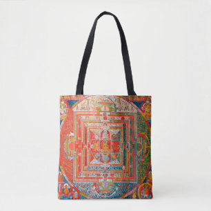 Mandala Cosmic Diagram for Meditation Tote Bag