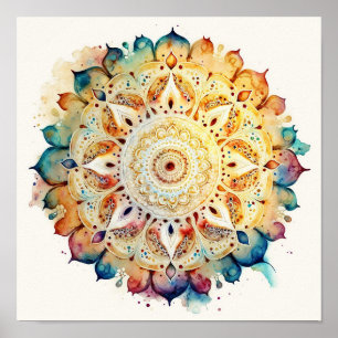 Mandala Cosmic Visionary Art Poster