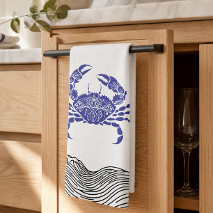 Mandala Crab Tea Towel