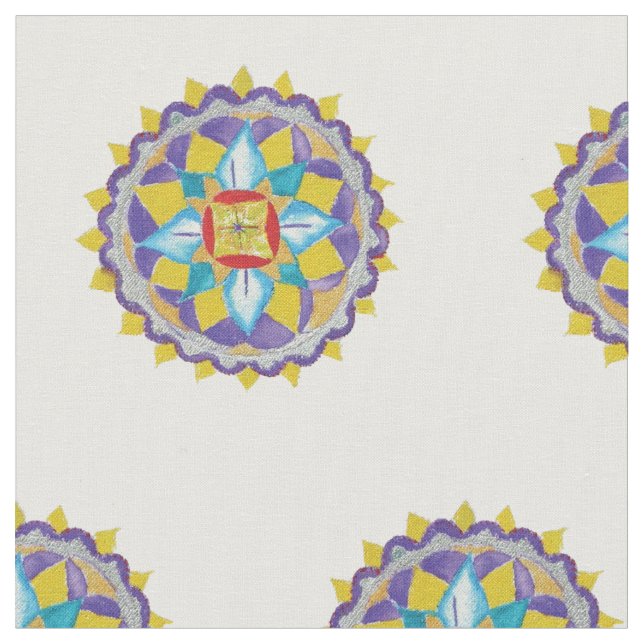 Mandala Custom Combed Cotton (56" width) Fabric (Close Up)