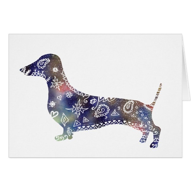 Mandala Dachshund All Occasions  Card (Front Horizontal)