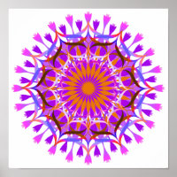 Mandala Damask Lotus Flower Art Elegant