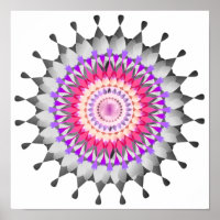 Mandala Damask Lotus Flower Art Elegant