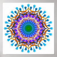 Mandala Damask Lotus Flower Art Elegant