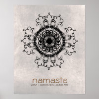 Mandala Damask Namaste Yoga Meditation