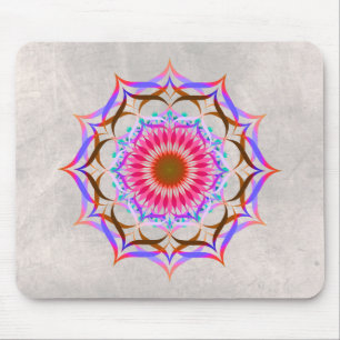 Mandala Damask Watercolor Yoga Art Elegant Mouse Pad