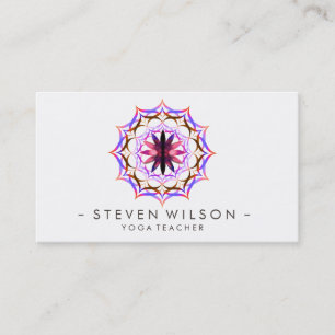 Mandala Damask Yoga Lotus Flower Meditation Business Card