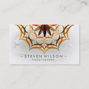 Mandala Damask Yoga Lotus Flower Meditation Business Card