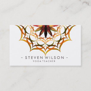 Mandala Damask Yoga Lotus Flower Meditation Business Card