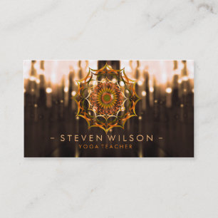 Mandala Damask Yoga Lotus Flower Meditation Business Card