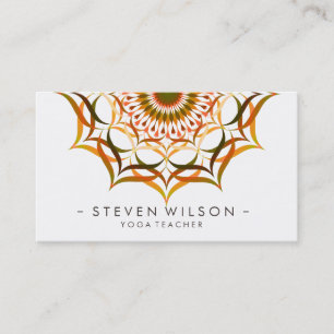 Mandala Damask Yoga Lotus Flower Meditation Business Card