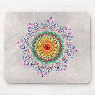 Mandala Damask Yoga Meditation Holistic Mouse Pad