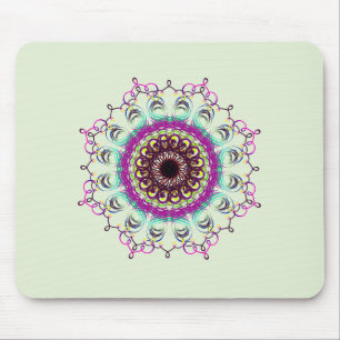 Mandala Damask Yoga Meditation Holistic Mouse Pad