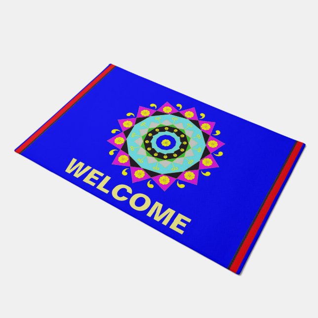 Mandala:Decorative Door Mat (Angled)