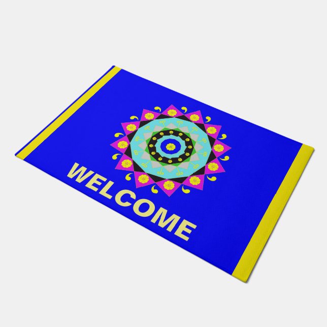 Mandala:Decorative Door Mat (Angled)