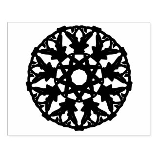 Mandala- dekoratives Muster in Rund Rubber Stamp