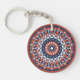 Mandala Design acrylic keychain