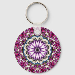 mandala design key ring