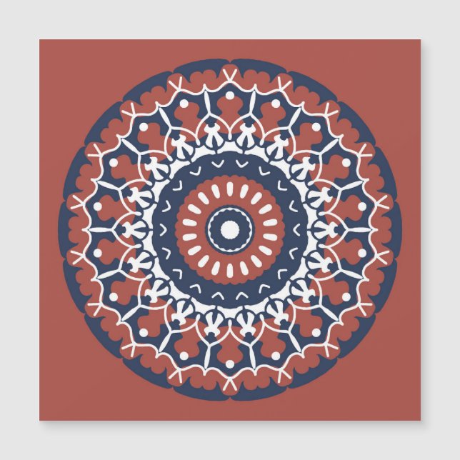 Mandala Design Magnetic Card (Front)
