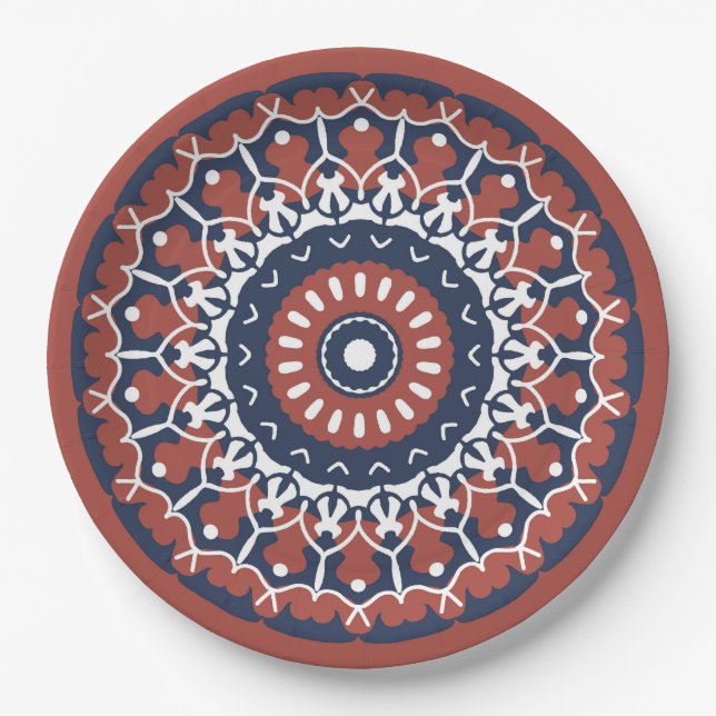 Mandala Design paper plate (Front)