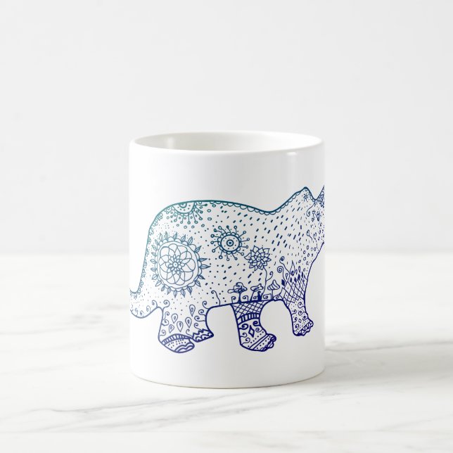Mandala Dinosaur Art Mug (Center)