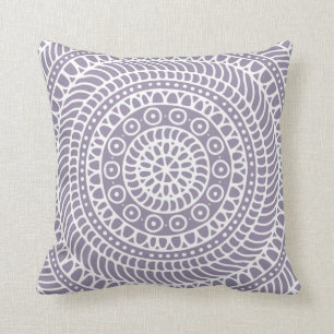 Mandala Doodle Lavender Cushion