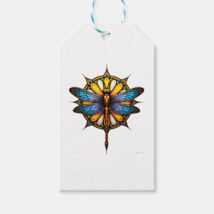 Mandala Dragonfly Luminous Sacred Geometry Spiritu Gift Tags