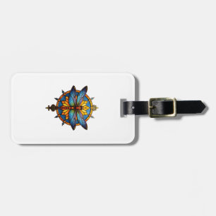 Mandala Dragonfly Luminous Sacred Geometry Spiritu Luggage Tag